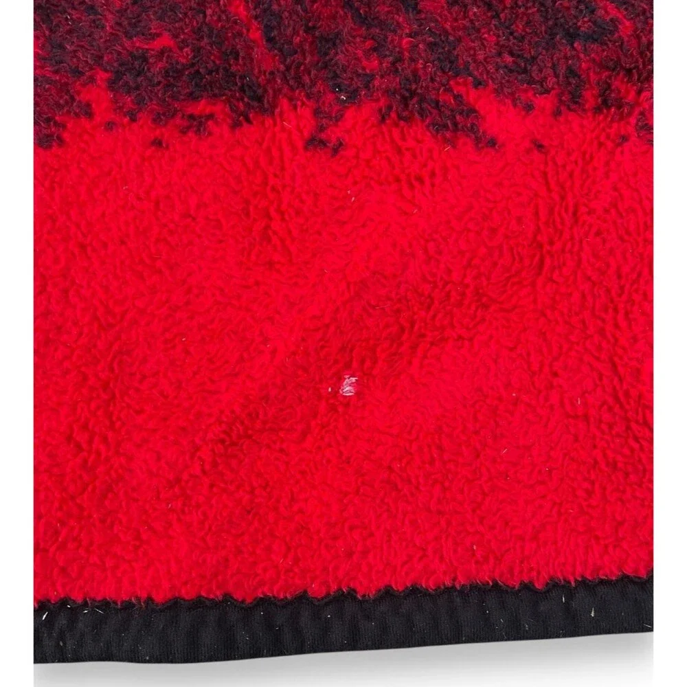 San Marcos Blanket Cobija Black Red Reversible Lion Lions Nature Colorful 70x89
